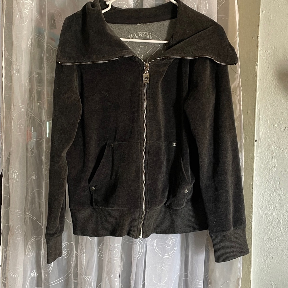 Michael Kors Charcoal Zip-Up Jacket